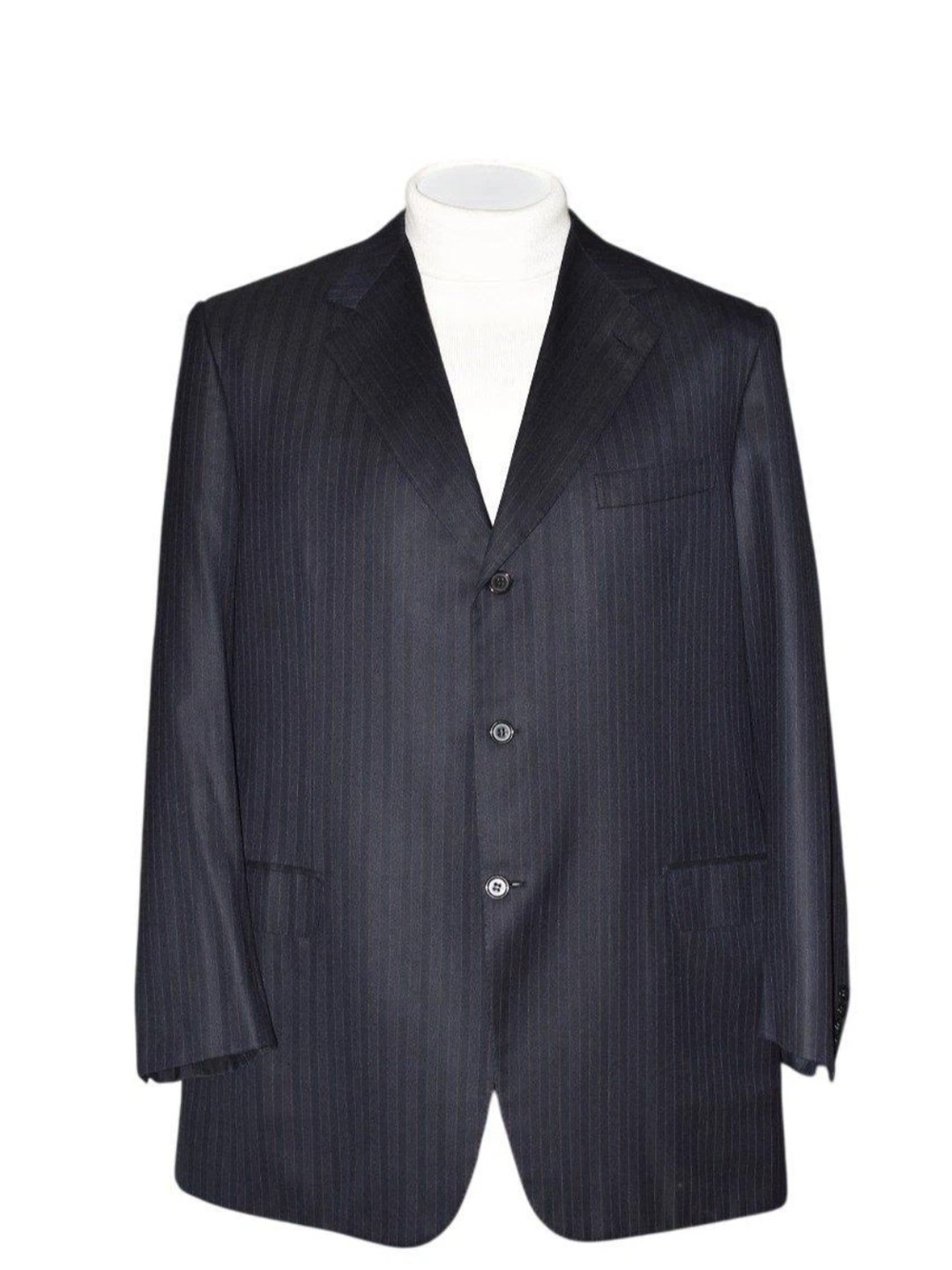 Brioni  Escorial Pure Wool Sport Coat  Men's Brioni Navy Pinstripes Sport Coat